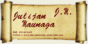 Julijan Maunaga vizit kartica